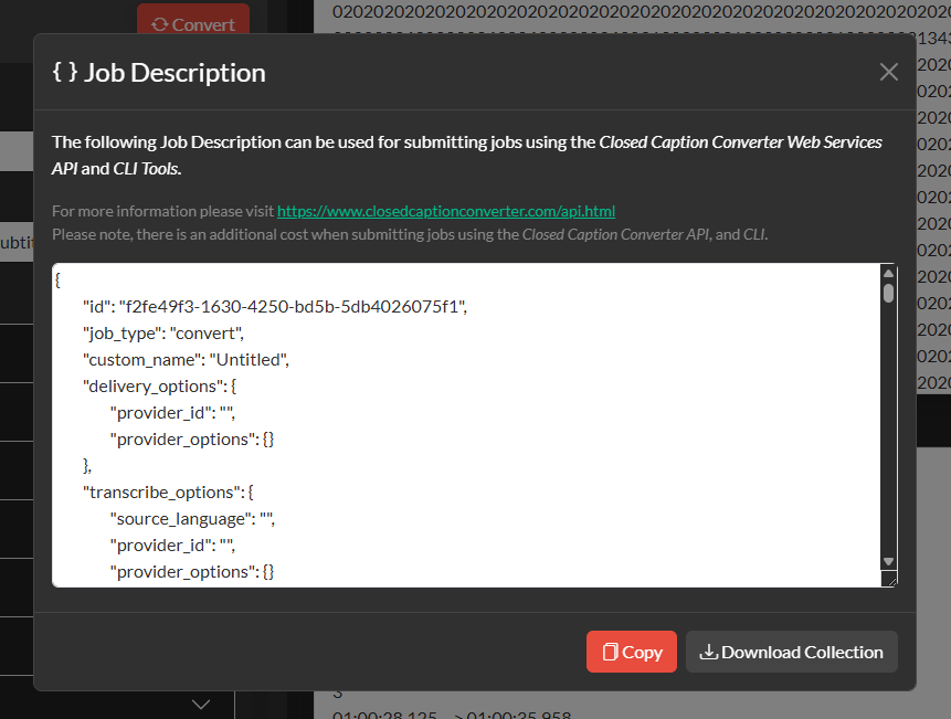 Job description form