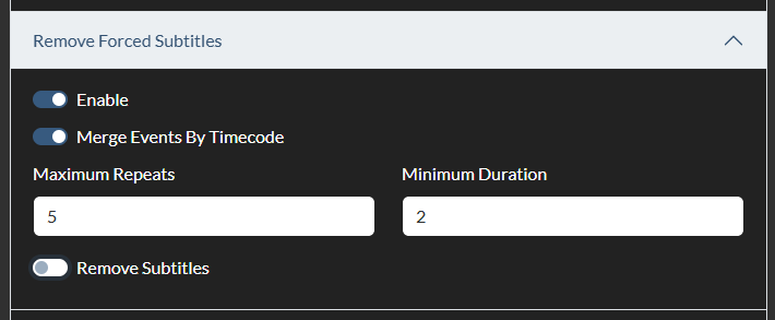 Remove Forced Subtitles