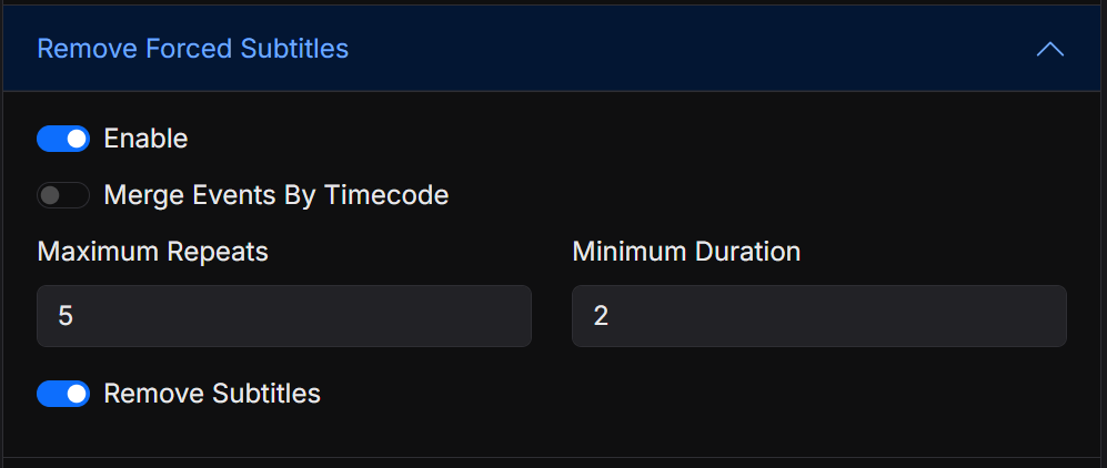 Remove Forced Subtitles