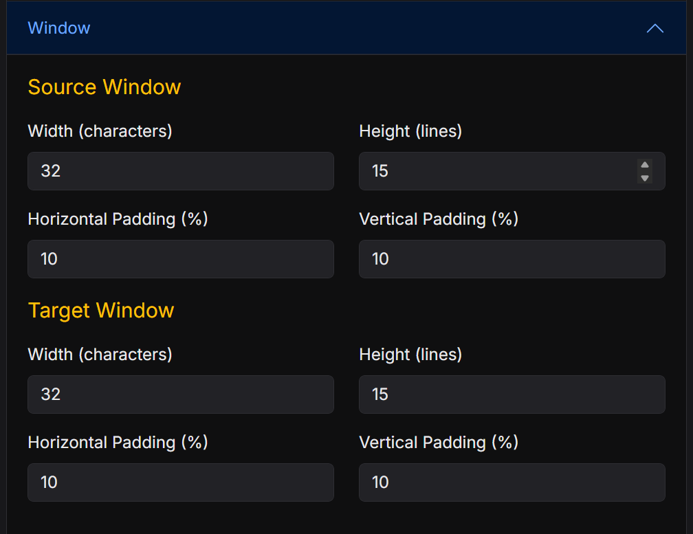 Window options